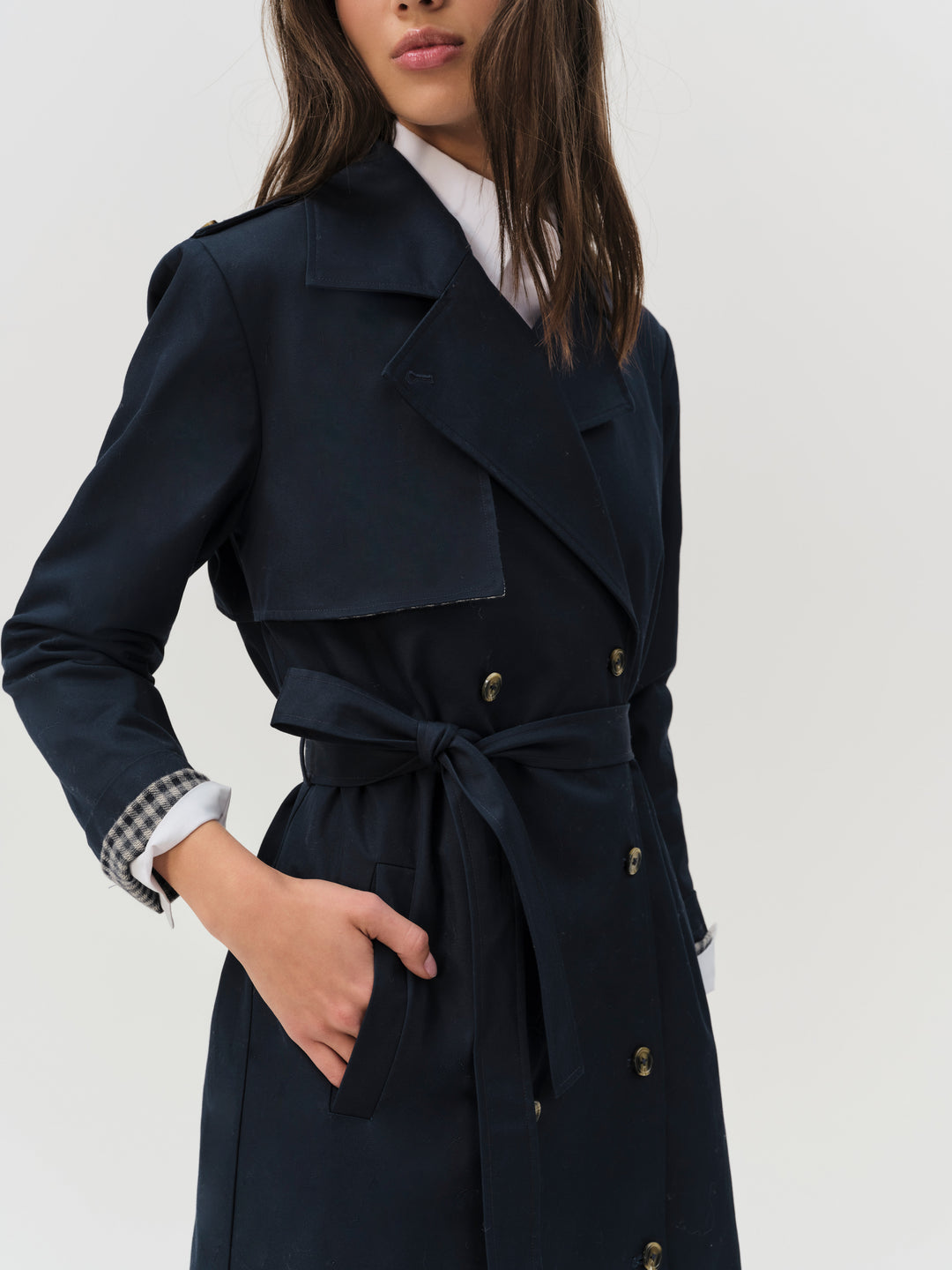 For Love and Lemons - Reese Trench Coat - Navy