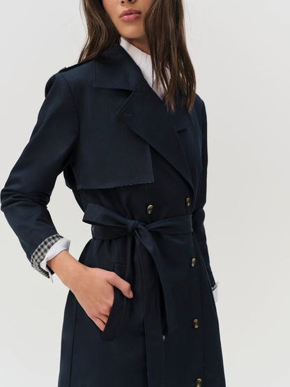 For Love and Lemons - Reese Trench Coat - Navy