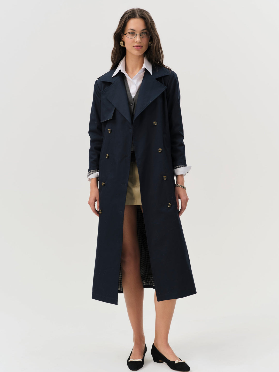 For Love and Lemons - Reese Trench Coat - Navy