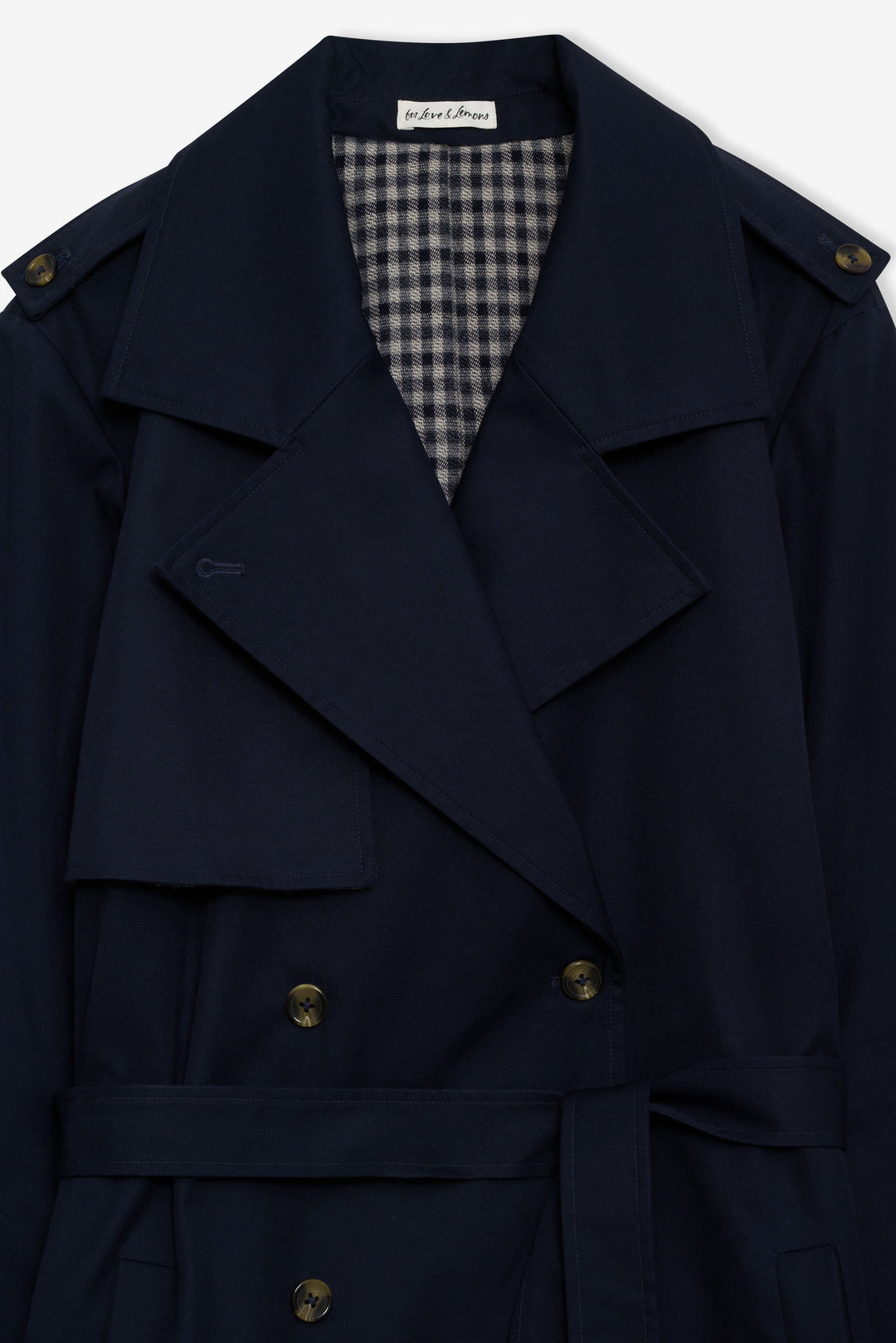 For Love and Lemons - Reese Trench Coat - Navy
