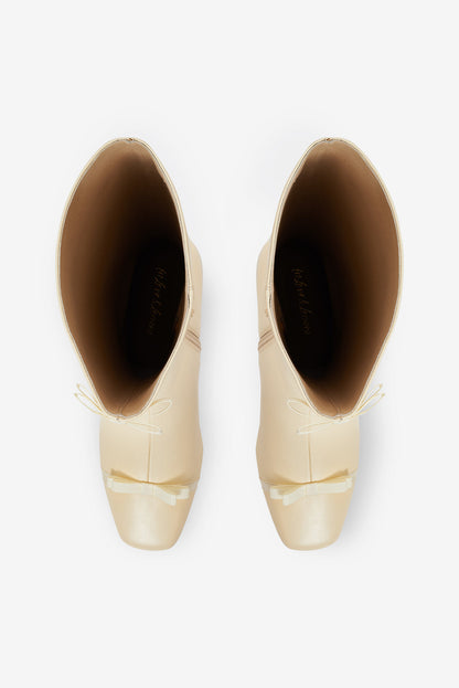 For Love and Lemons - Claudine Cap Toe Boot - Cream