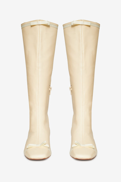 For Love and Lemons - Claudine Cap Toe Boot - Cream