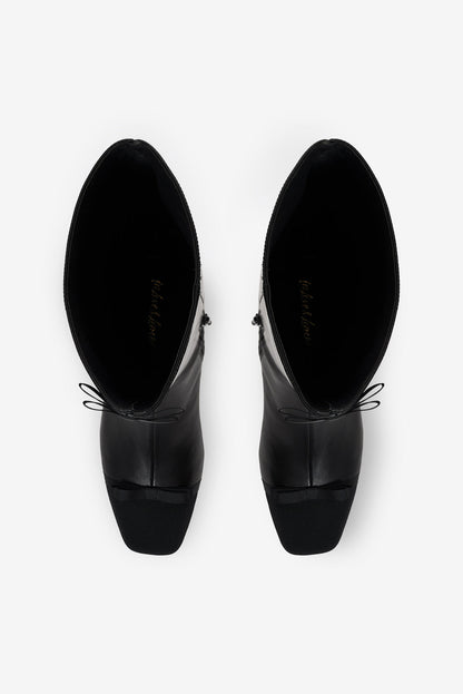 For Love and Lemons - Claudine Cap Toe Boot - Black