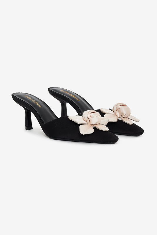 For Love and Lemons - Claudine Mule Heel - Black