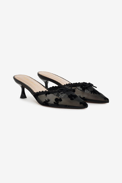 For Love and Lemons - Sylvie Mule Heel - Black