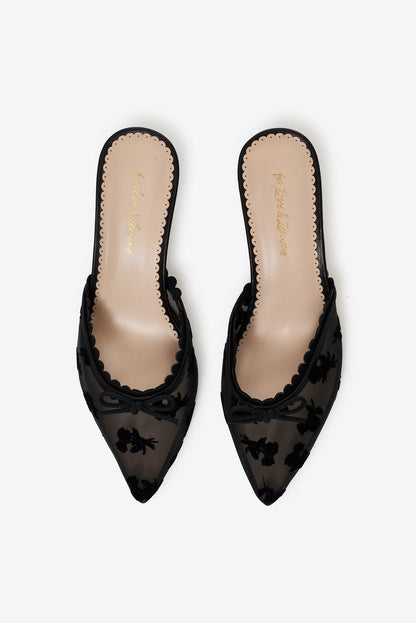 For Love and Lemons - Sylvie Mule Heel - Black
