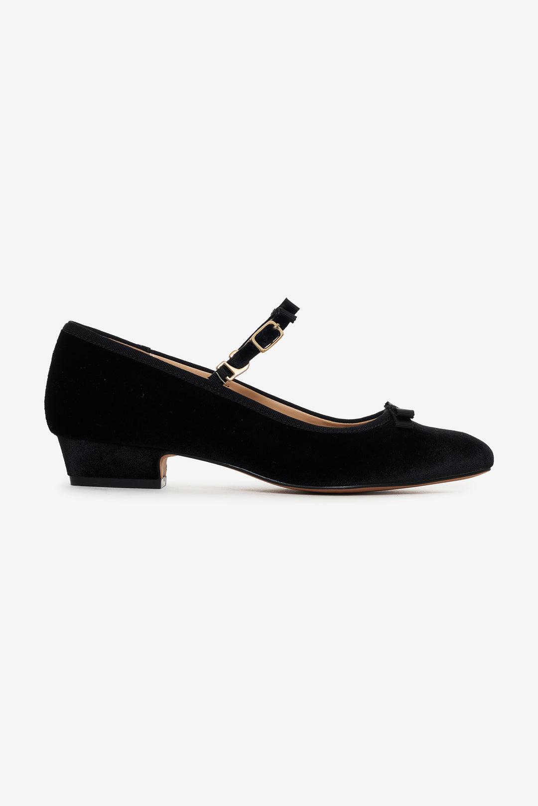 For Love and Lemons - Lucia Velvet Mary Jane - Black