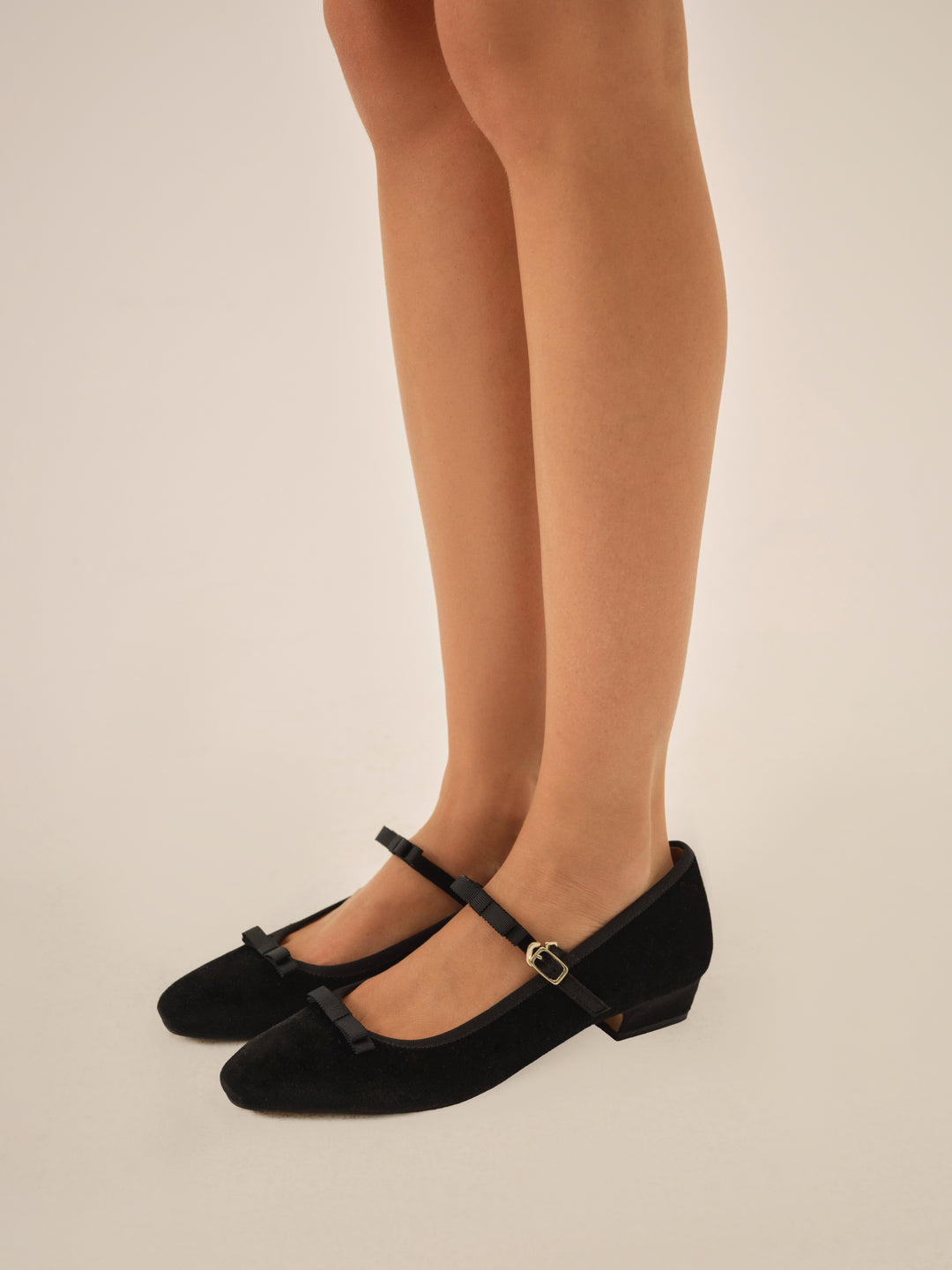 For Love and Lemons - Lucia Velvet Mary Jane - Black