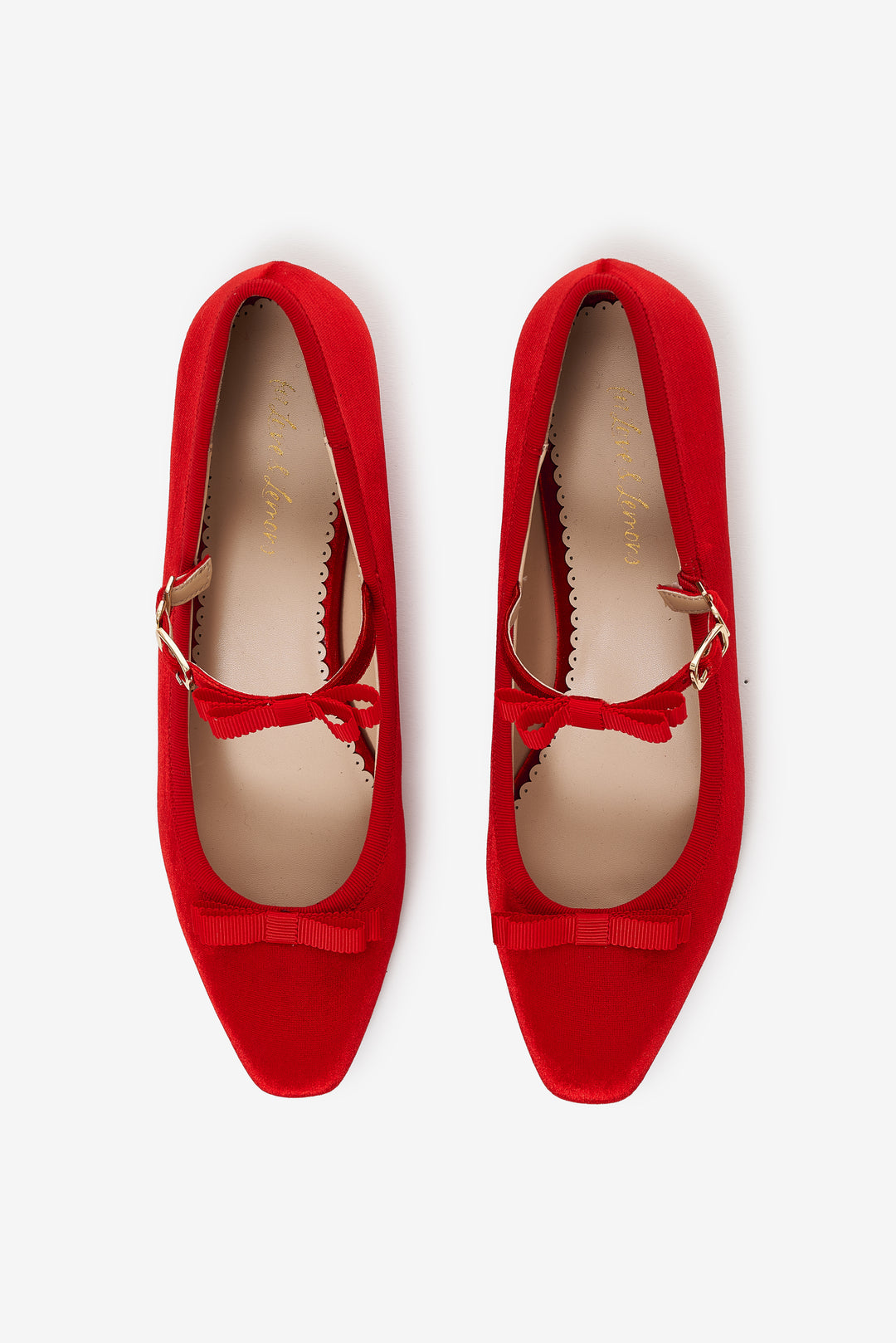 For Love and Lemons - Lucia Velvet Mary Jane - Red