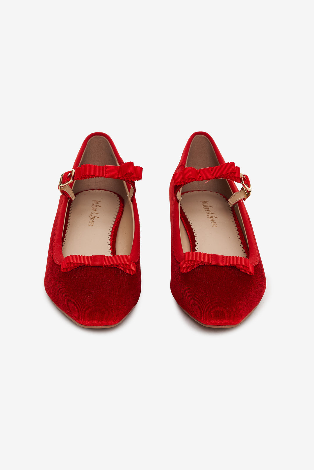 For Love and Lemons - Lucia Velvet Mary Jane - Red