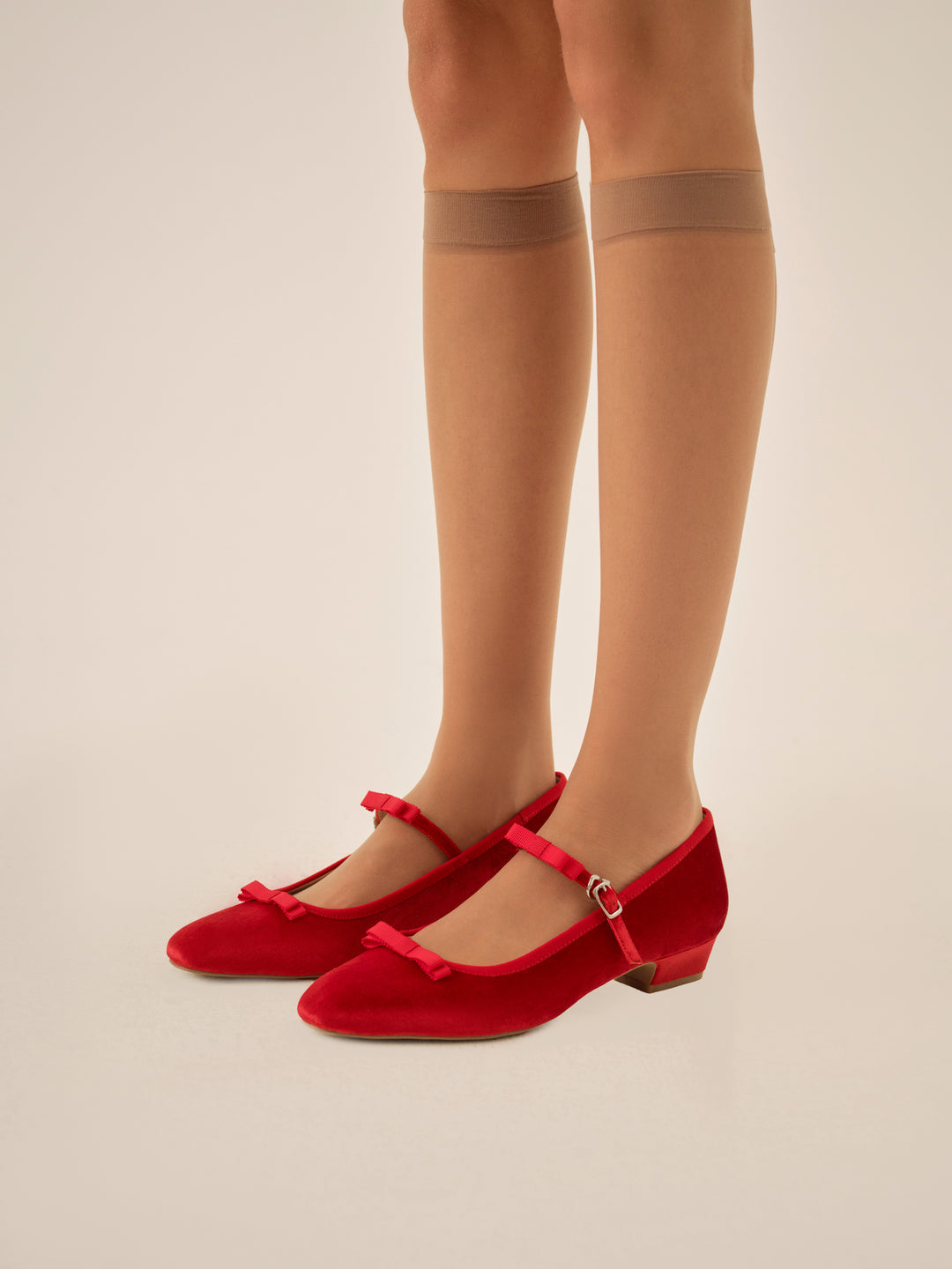 For Love and Lemons - Lucia Velvet Mary Jane - Red