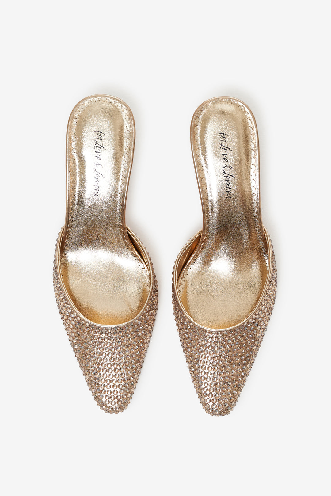 For Love and Lemons - Cleo Mule Heel - Gold
