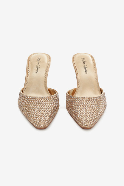 For Love and Lemons - Cleo Mule Heel - Gold