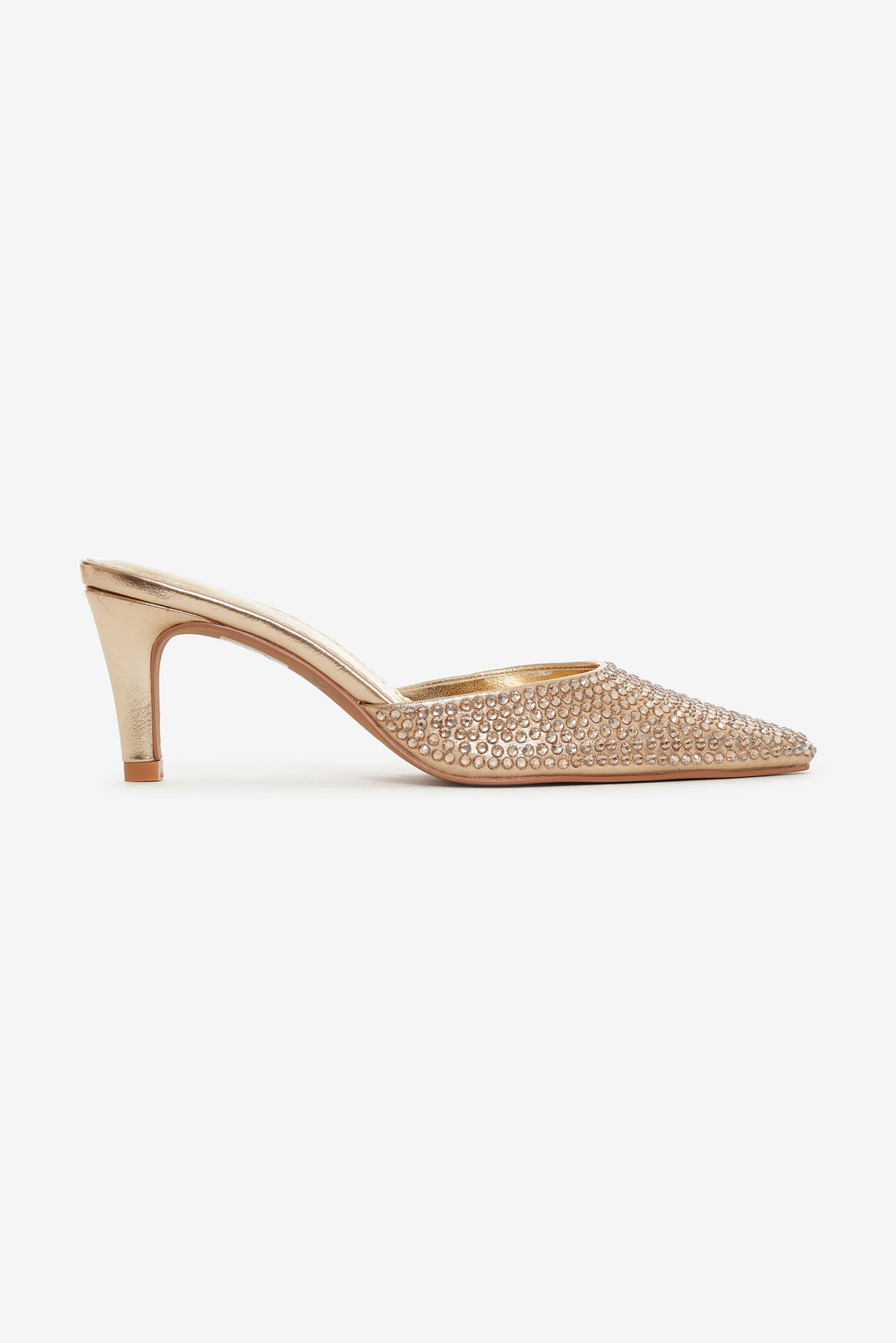 For Love and Lemons - Cleo Mule Heel - Gold