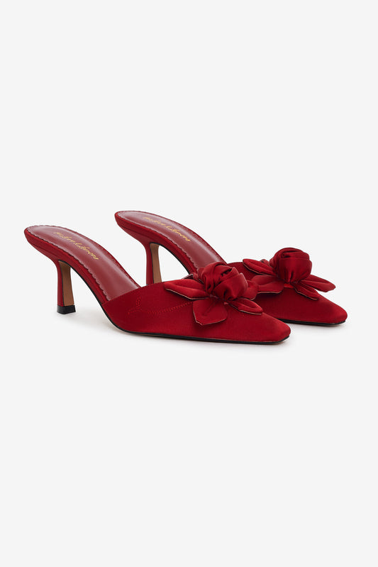 For Love and Lemons - Claudine Mule Heel - Red