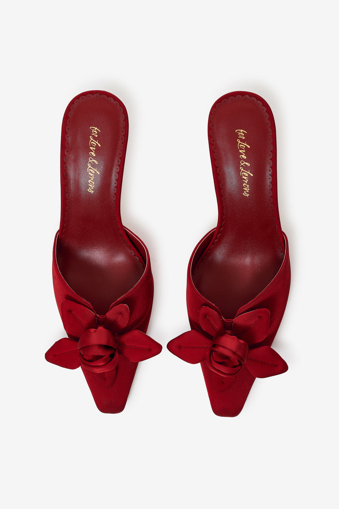 For Love and Lemons - Claudine Mule Heel - Red