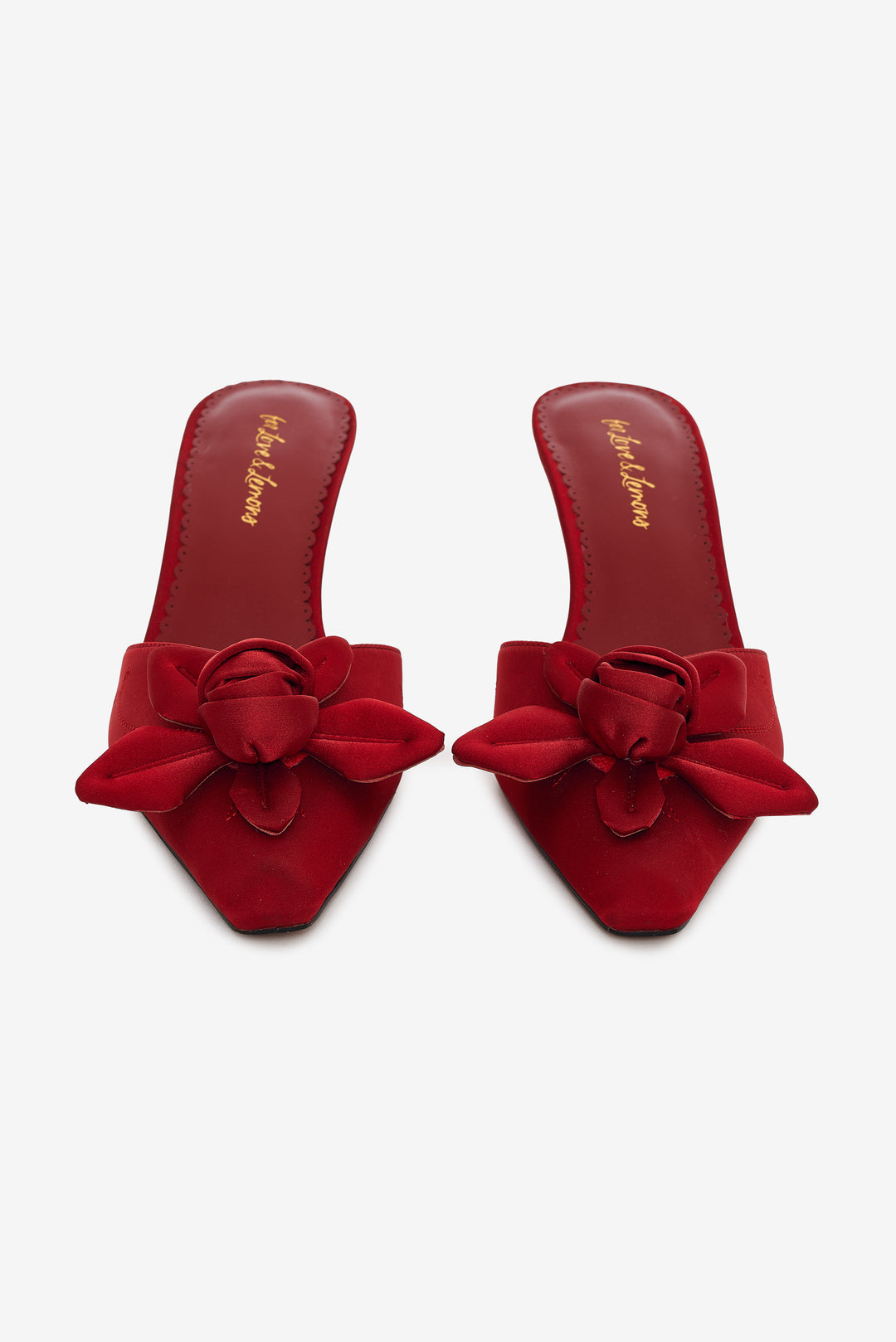For Love and Lemons - Claudine Mule Heel - Red