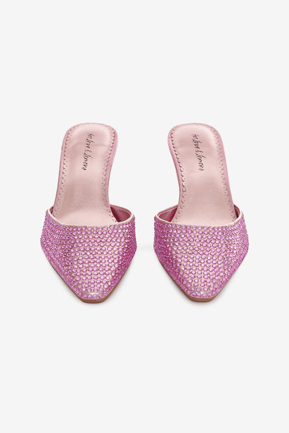 For Love and Lemons - Cleo Mule Heel - Baby Pink