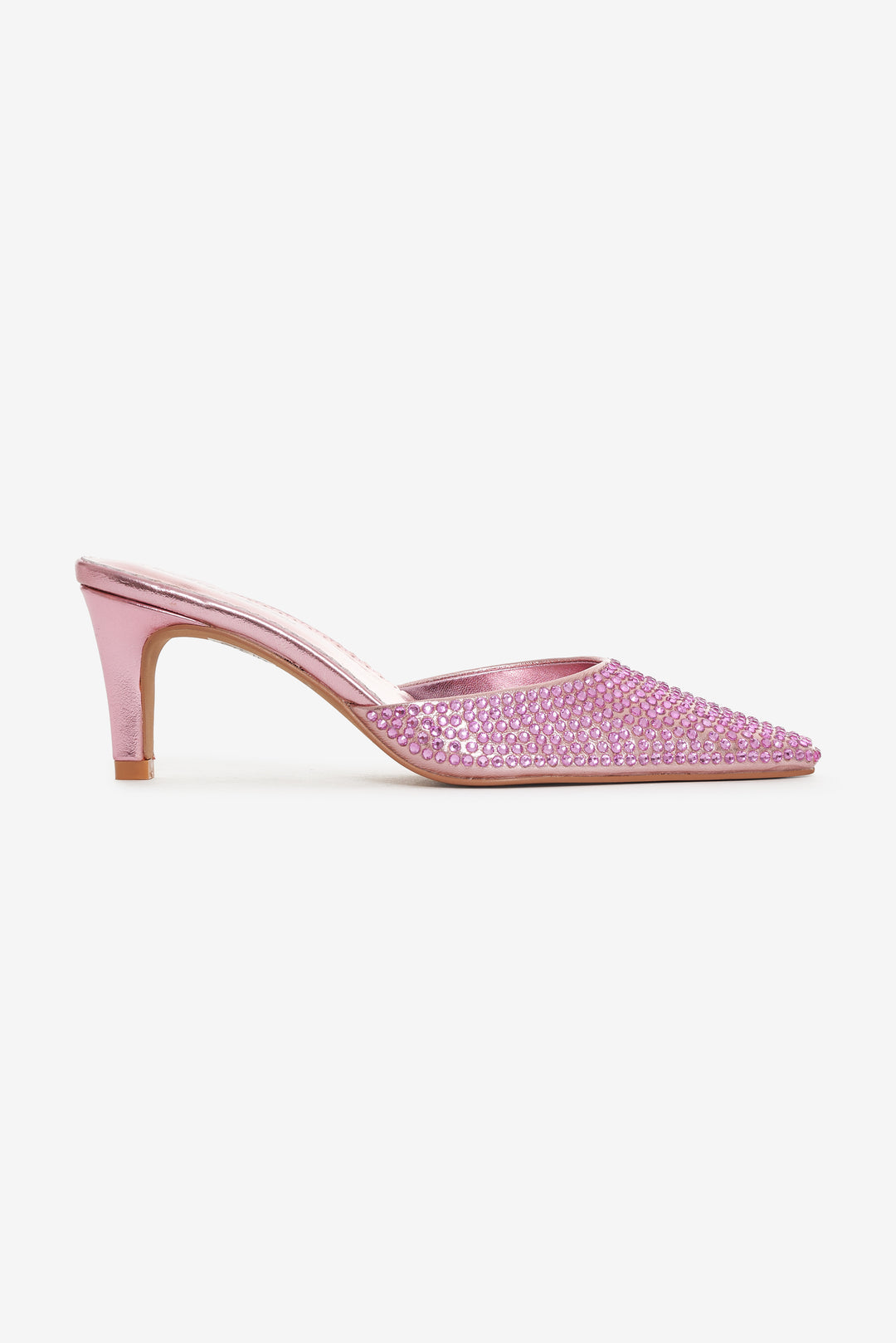 For Love and Lemons - Cleo Mule Heel - Baby Pink