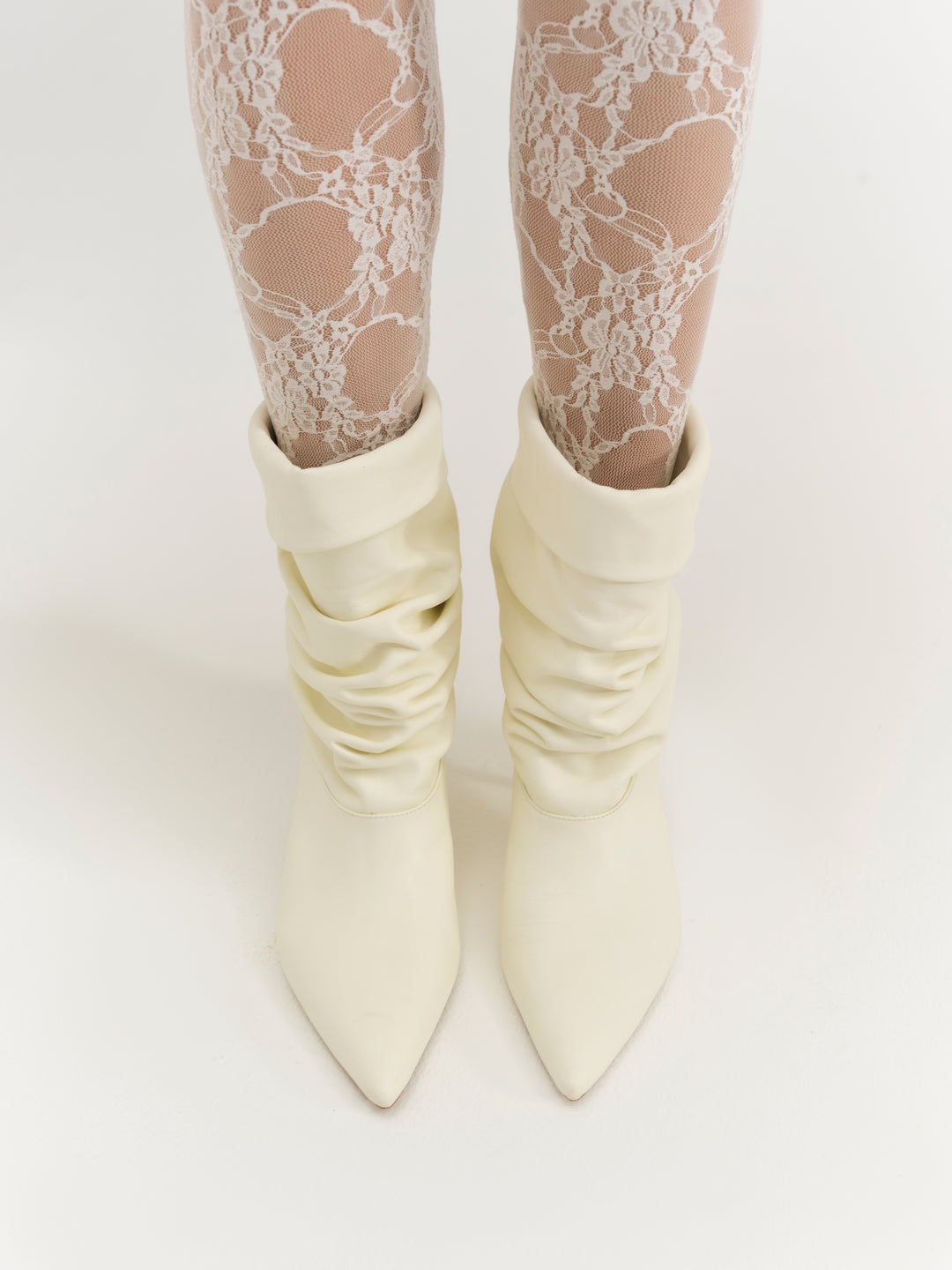 For Love and Lemons - Verbana Slouch Boot - Cream