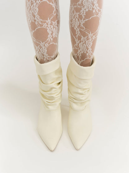 For Love and Lemons - Verbana Slouch Boot - Cream
