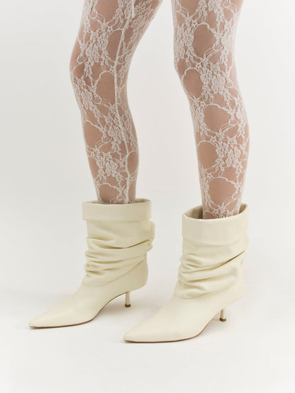 For Love and Lemons - Verbana Slouch Boot - Cream