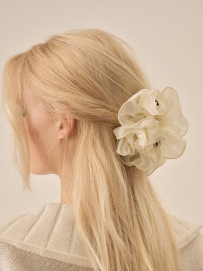 For Love and Lemons - Rosette Hair Clip - Cream