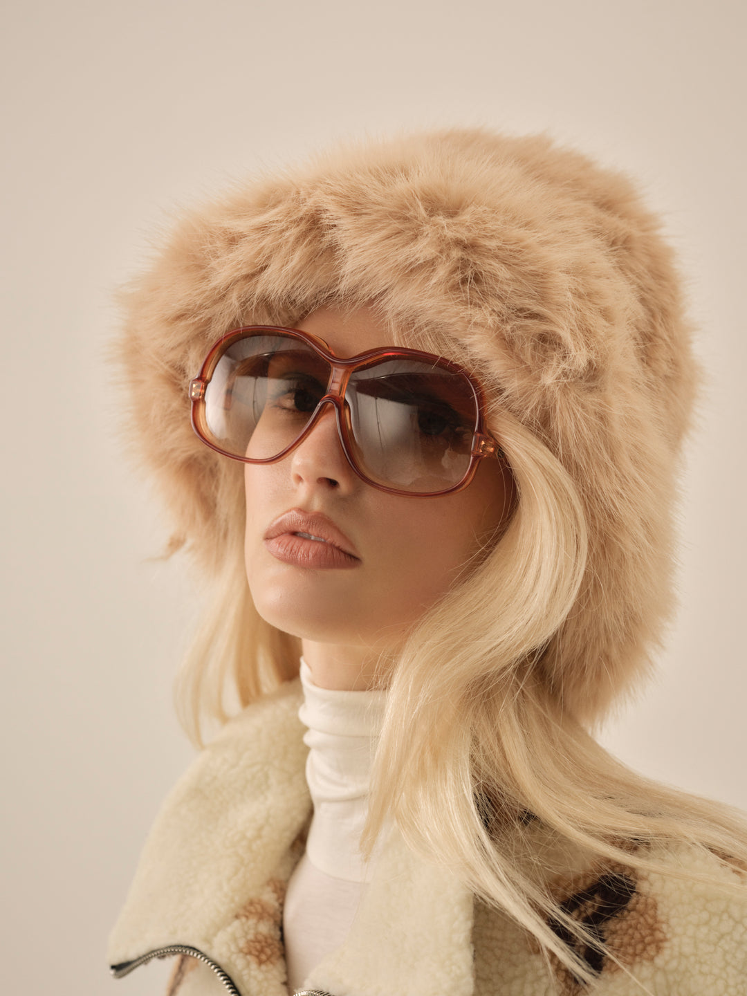 For Love and Lemons - Margeux Fur Hat - Tan