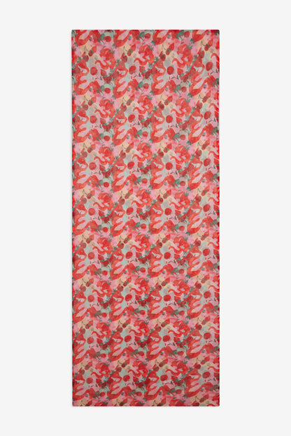 For Love and Lemons - Ambrosia Print Headscarf - Red