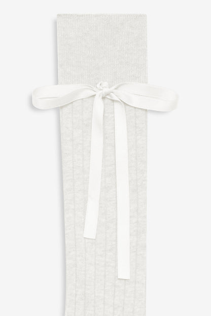 For Love and Lemons - Knee-High Bow Socks - Cream