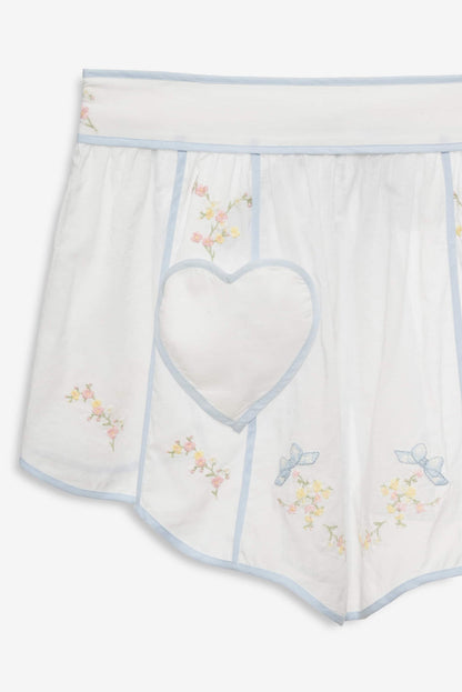 For Love and Lemons - Baby Bows Apron - White