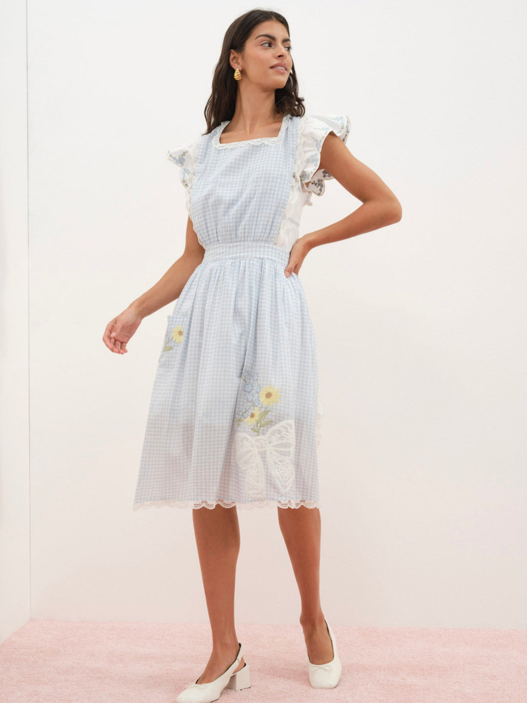 For Love and Lemons - Bluebell Gingham Apron - Blue