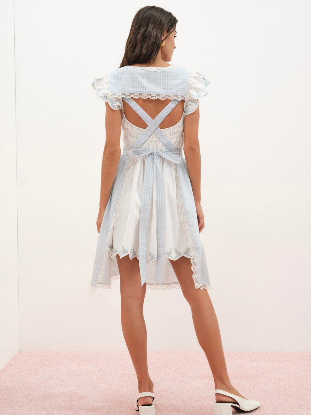 For Love and Lemons - Bluebell Gingham Apron - Blue