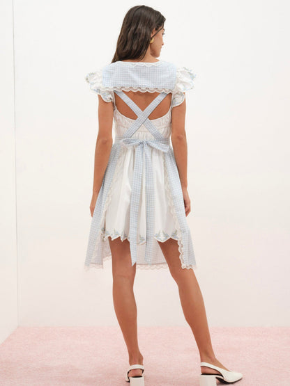 For Love and Lemons - Bluebell Gingham Apron - Blue