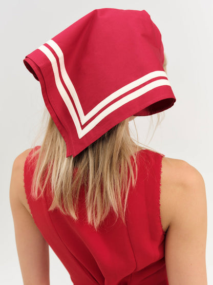 For Love and Lemons - Helena Poplin Striped Headscarf - Red