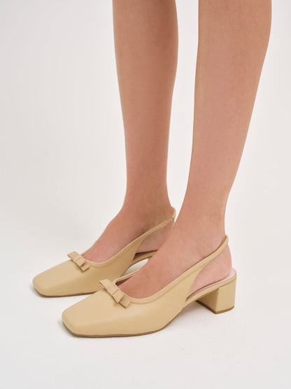 For Love and Lemons - Josie Mule Heel - Nude