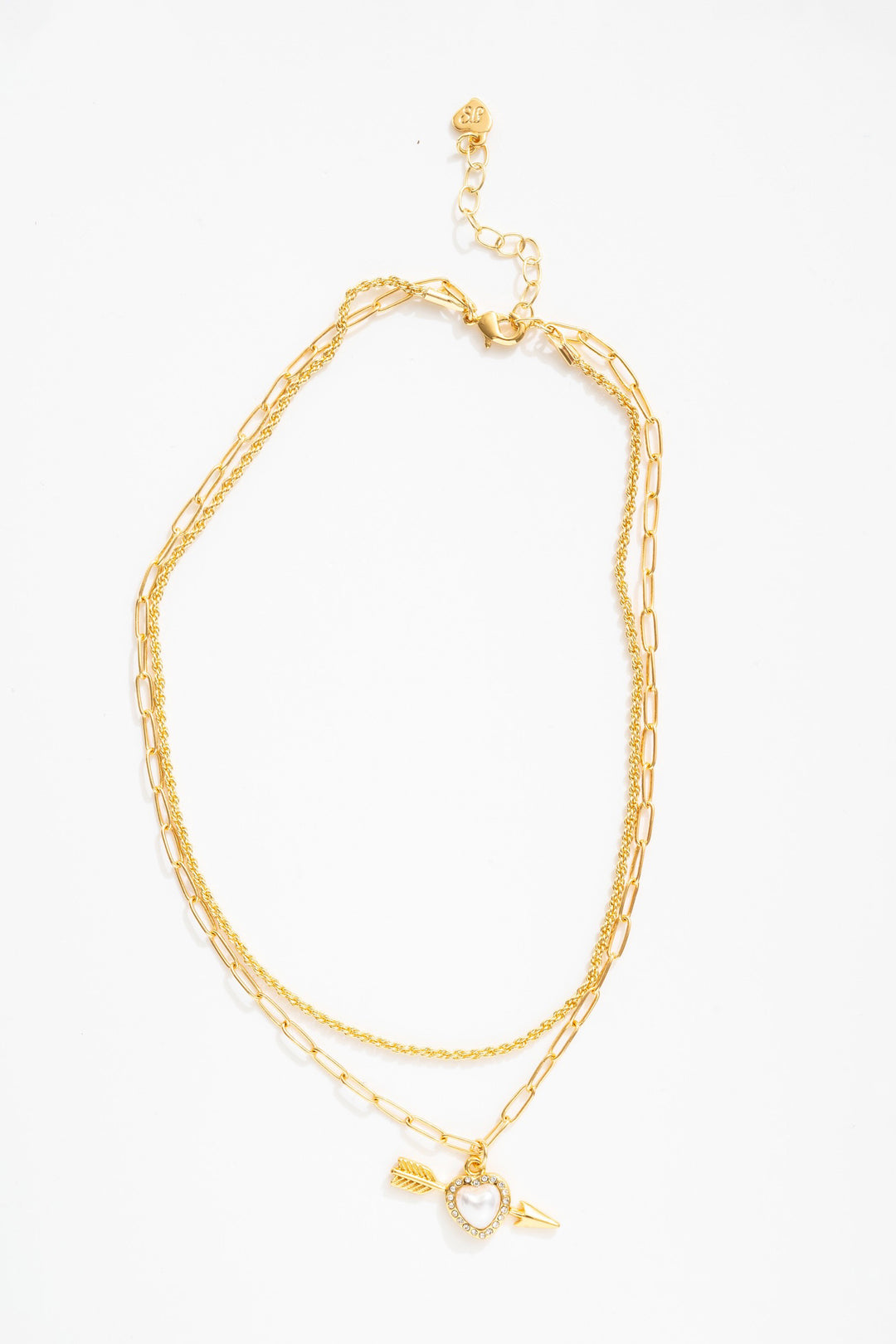 For Love and Lemons - Cupid Heart Necklace - White