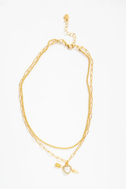 For Love and Lemons - Cupid Heart Necklace - White