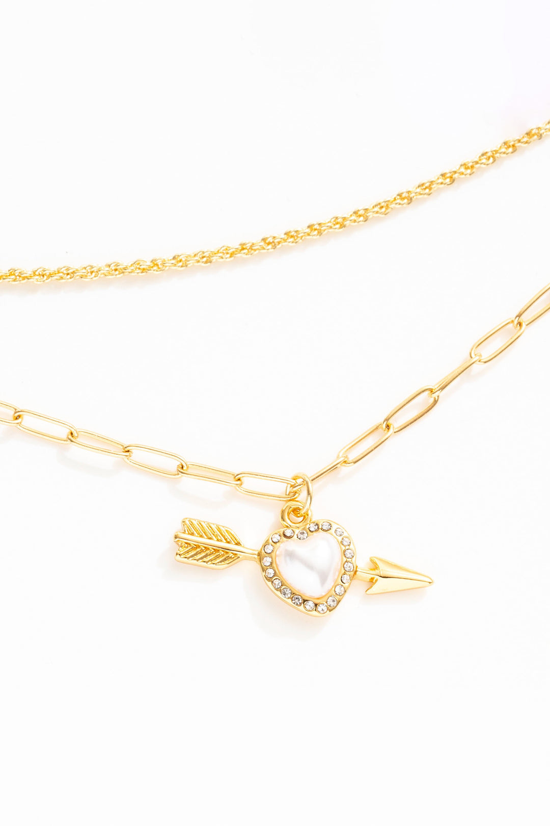 For Love and Lemons - Cupid Heart Necklace - White