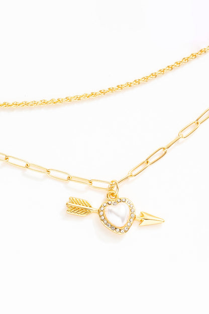 For Love and Lemons - Cupid Heart Necklace - White