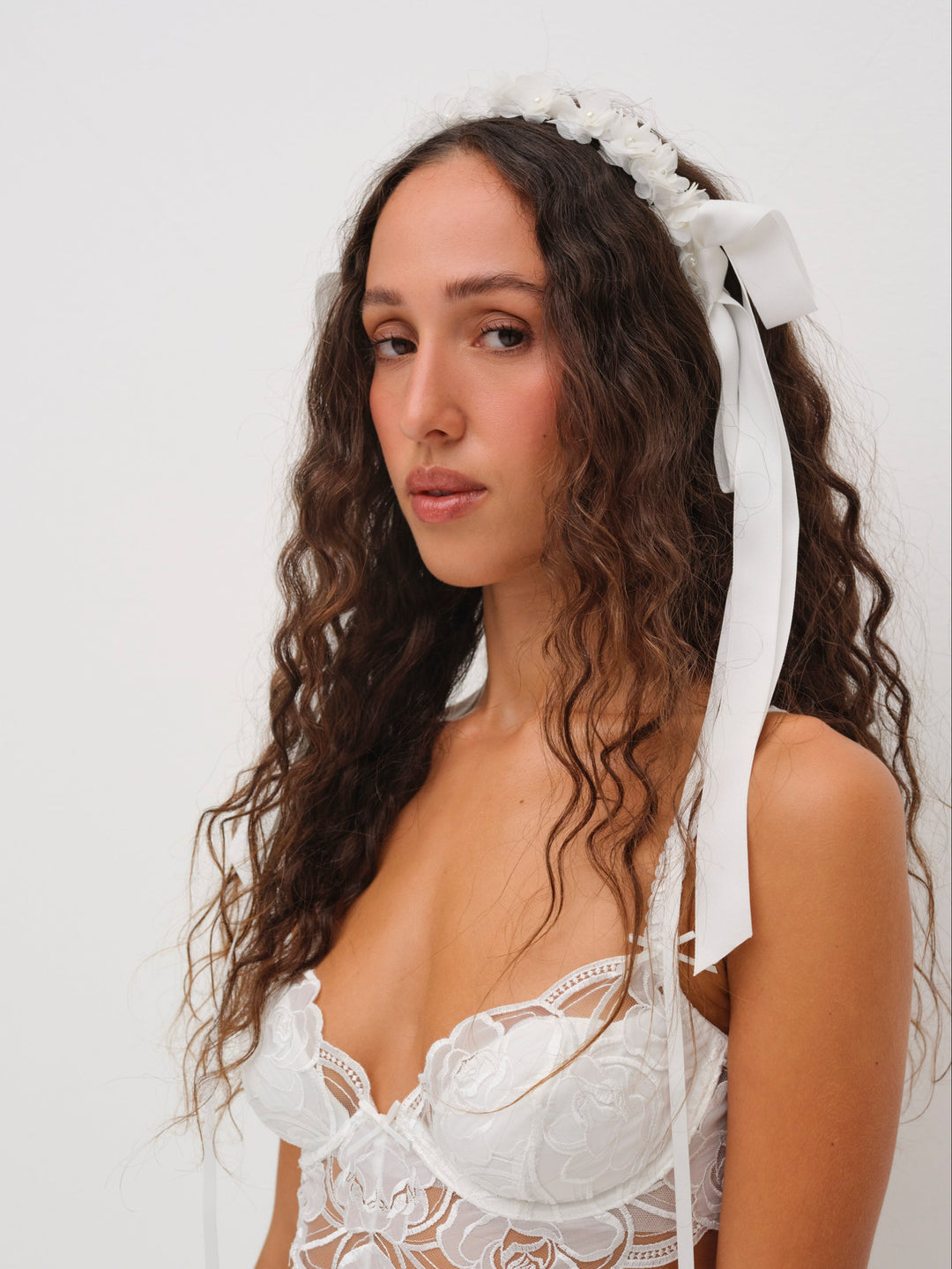 For Love and Lemons - Addison Flower Crown - White