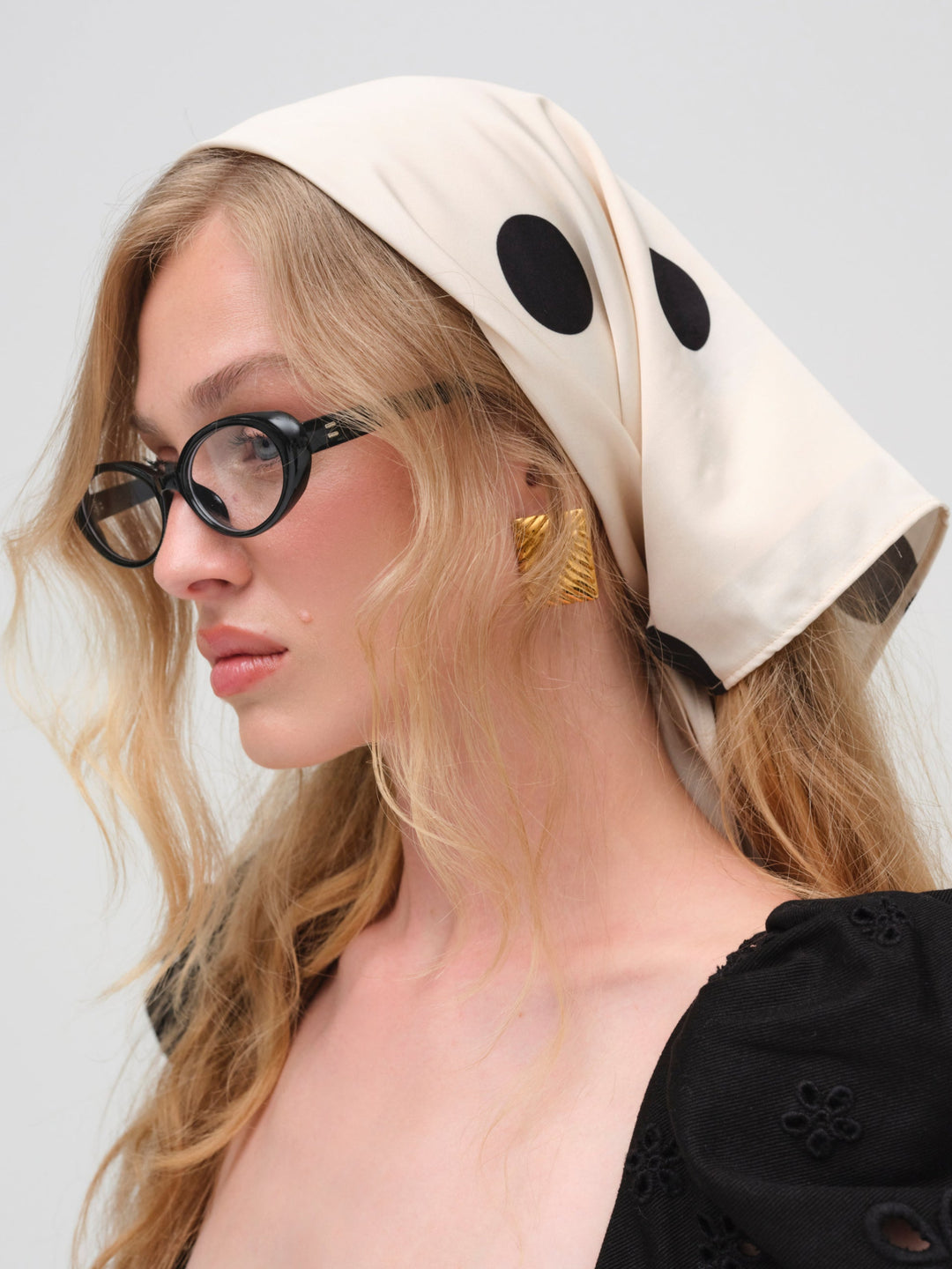 For Love and Lemons - Dorothy Dot Headscarf - Cream