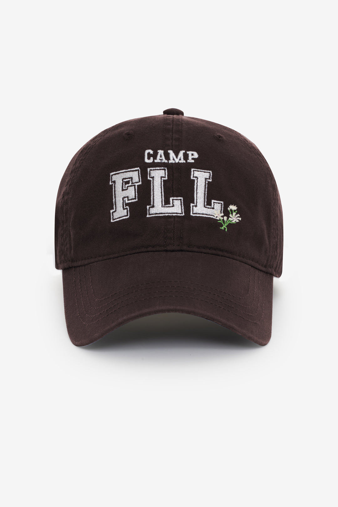 For Love and Lemons - Camp Embroidered Baseball Cap - Brown