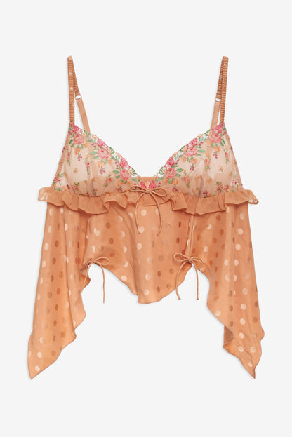 For Love and Lemons - Glimmer Rosebud Sleep Top - Rose Gold
