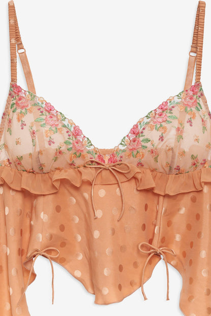 For Love and Lemons - Glimmer Rosebud Sleep Top - Rose Gold