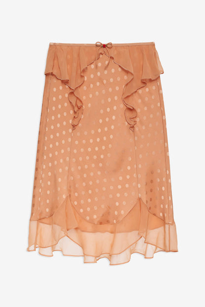 For Love and Lemons - Glimmer Rosebud Midi Skirt - Rose Gold