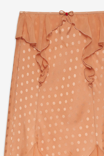 For Love and Lemons - Glimmer Rosebud Midi Skirt - Rose Gold