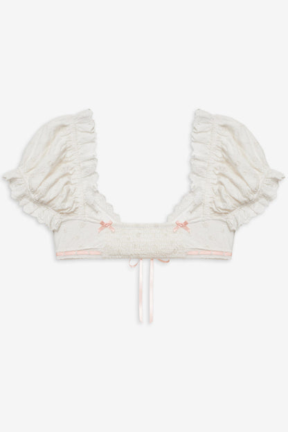 For Love and Lemons - Summer Swirl Eyelet Top - White