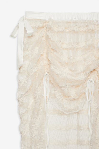 For Love and Lemons - Romy Midi Slip Skirt - White