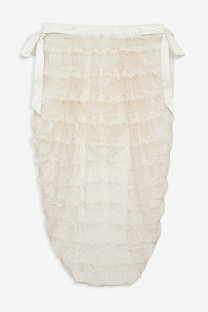 For Love and Lemons - Romy Midi Slip Skirt - White